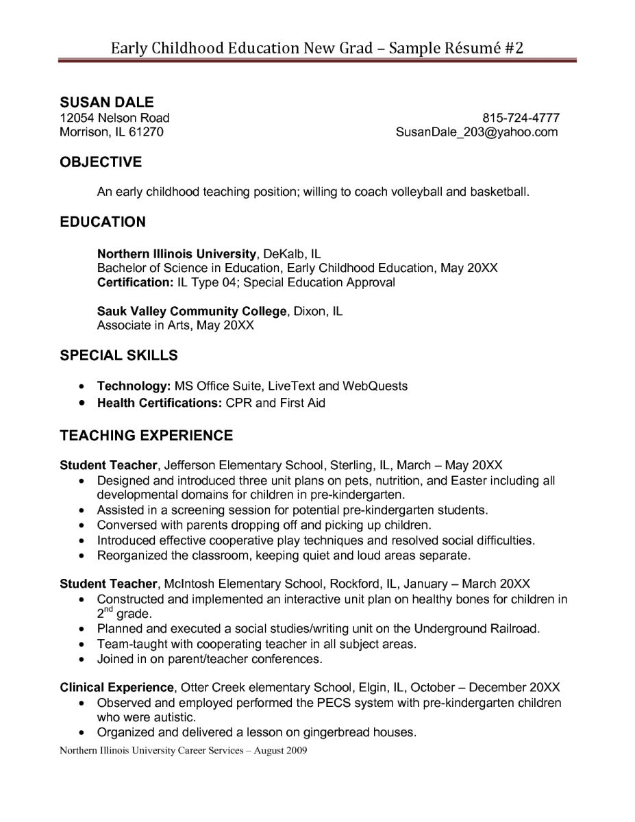 Resume format for lecturers